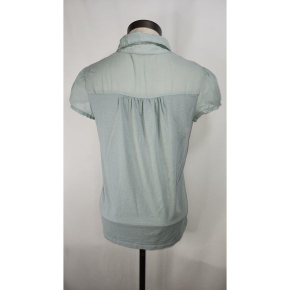 Banana Republic light green short sleeve collared shirt size small - Picture 2 of 6